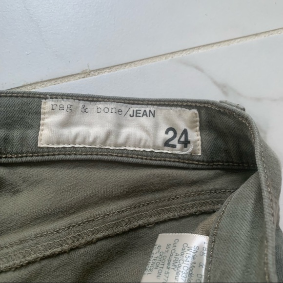 RAG & BONE Army Green Rally Cargo Skinny Jeans 24 - Picture 4 of 8